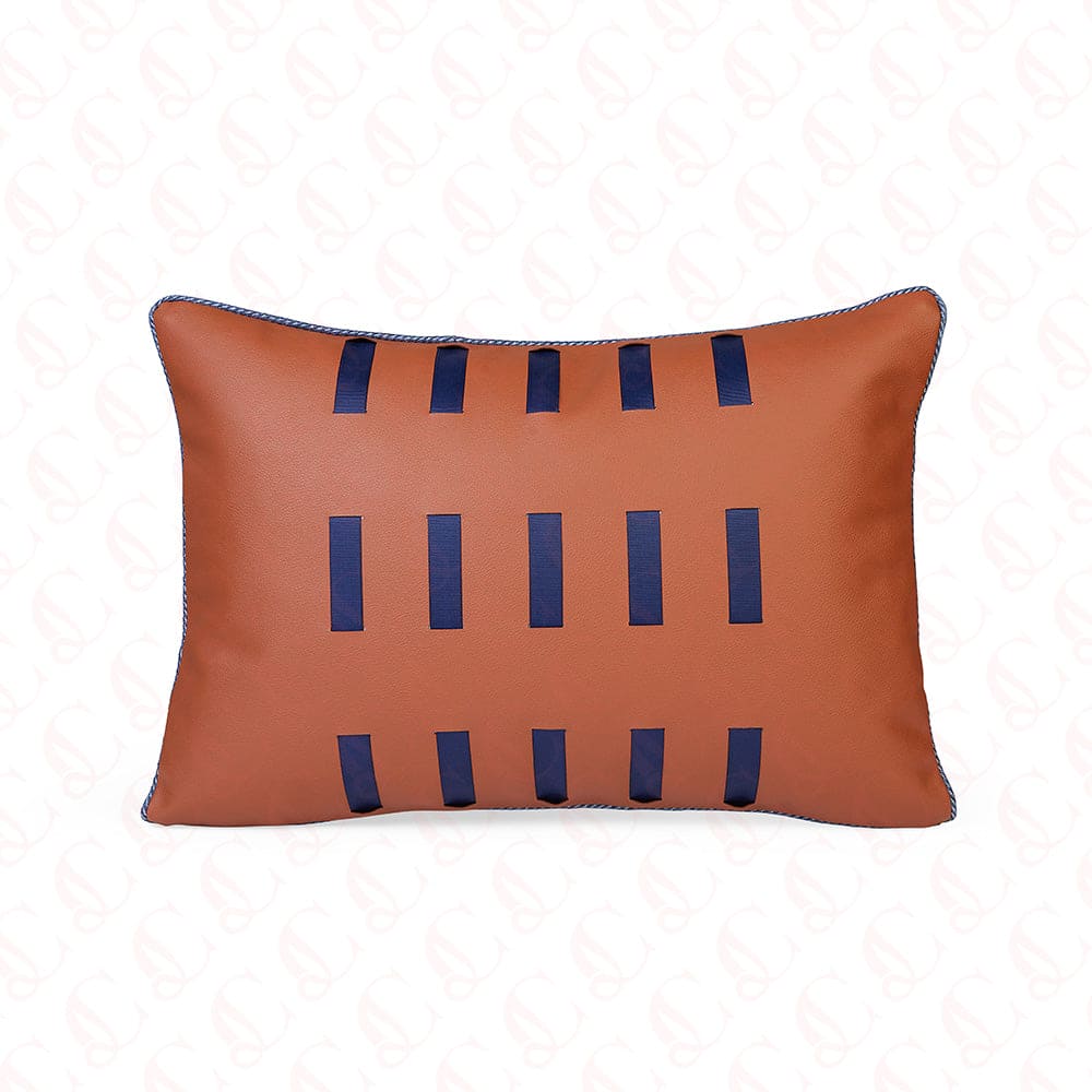 Tan Leather Cushion Cover