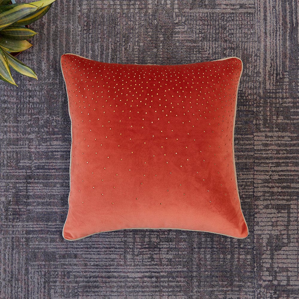 Rust Velvet Cushion Cover