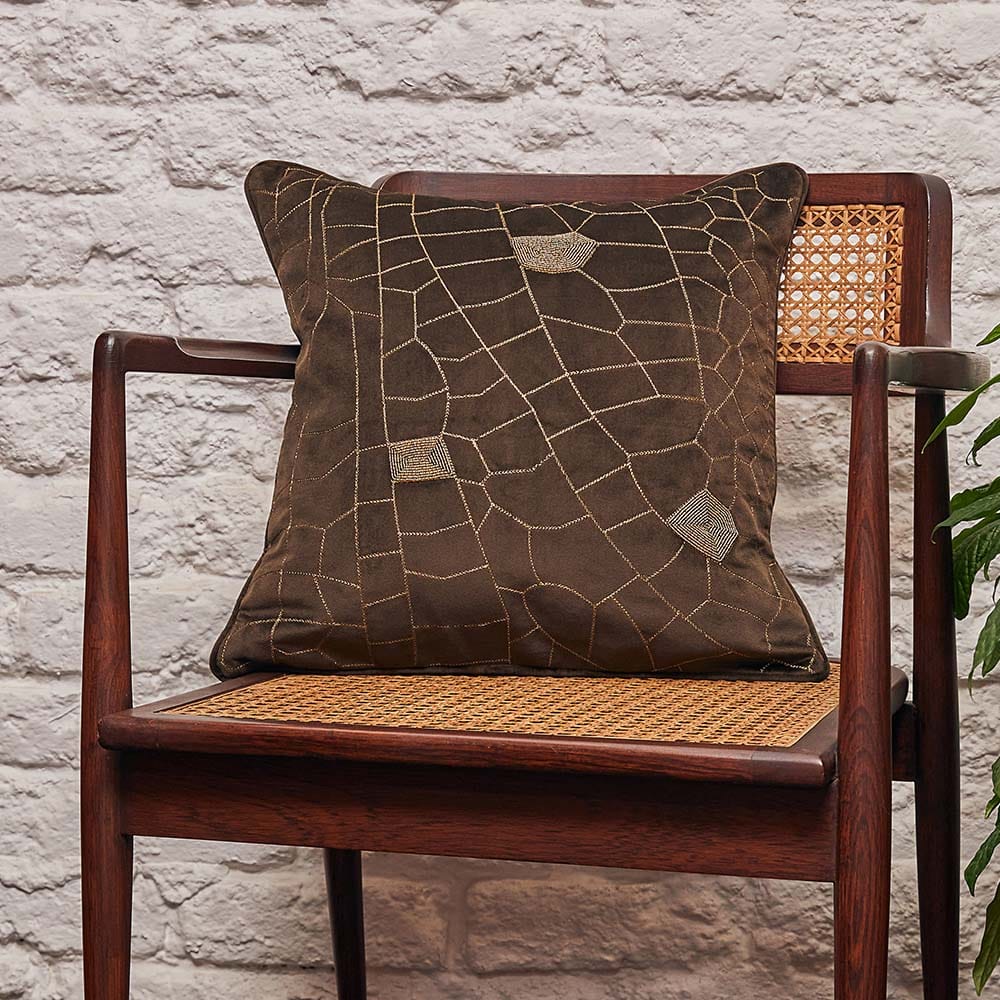 Golden Web Cushion Cover