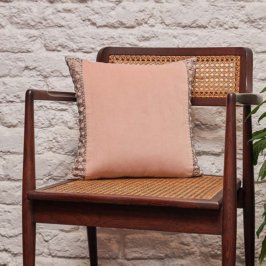Blush Rattan Mesh Cushion Cover