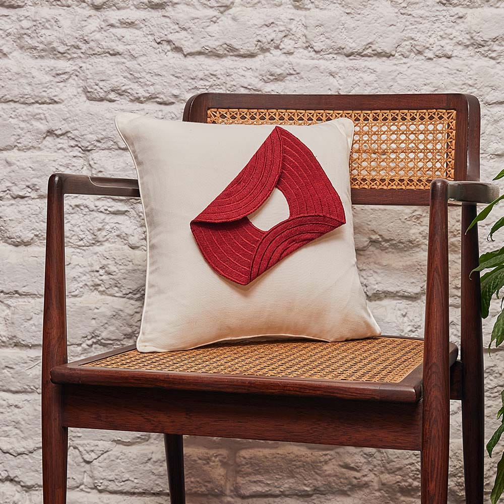 Scarlet Orbit Cushion Cover