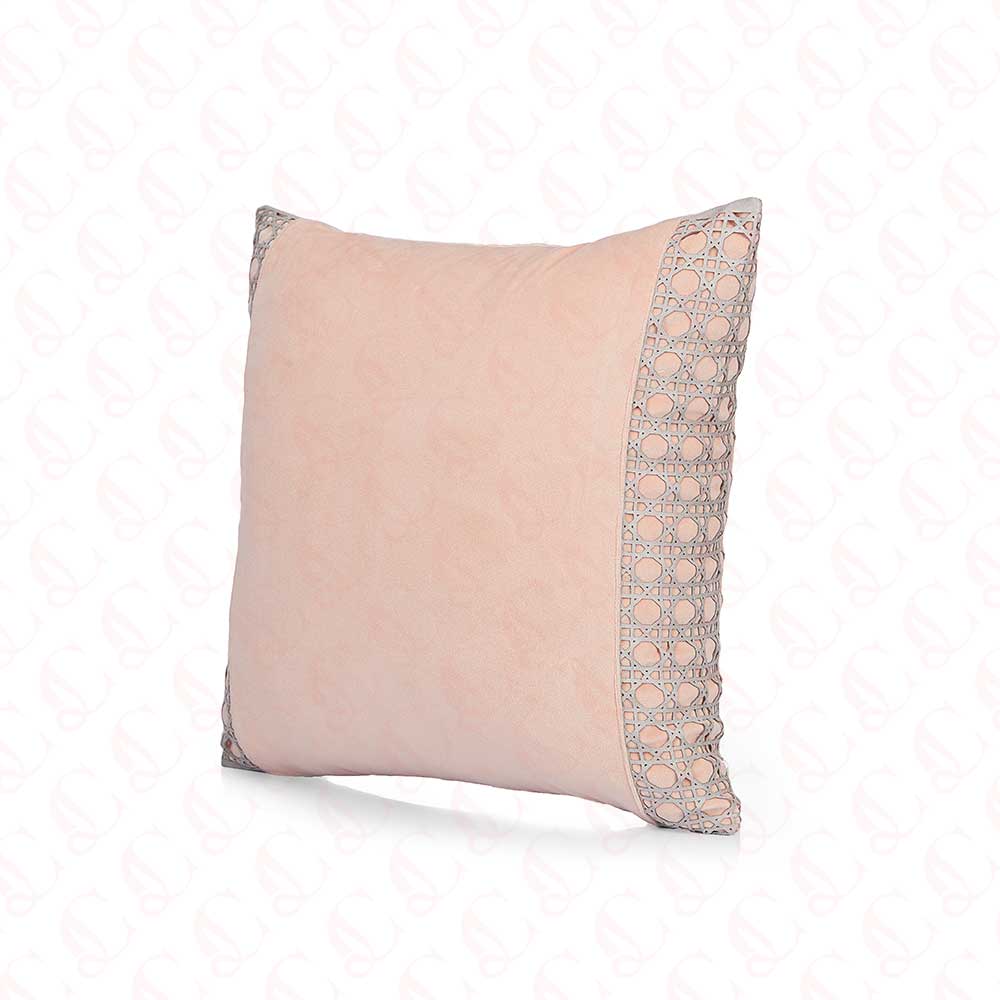 Blush Rattan Mesh Cushion Cover