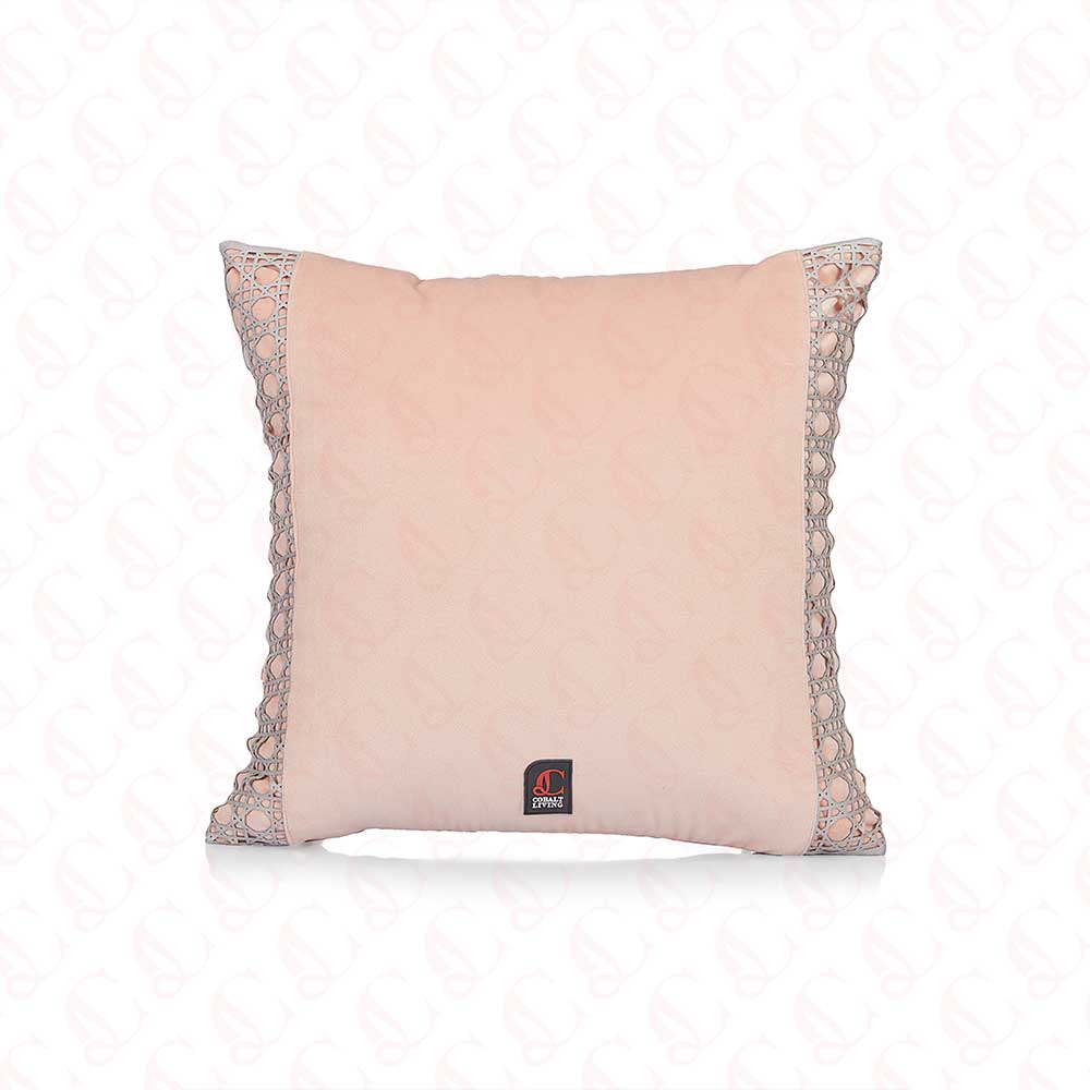 Blush Rattan Mesh Cushion Cover