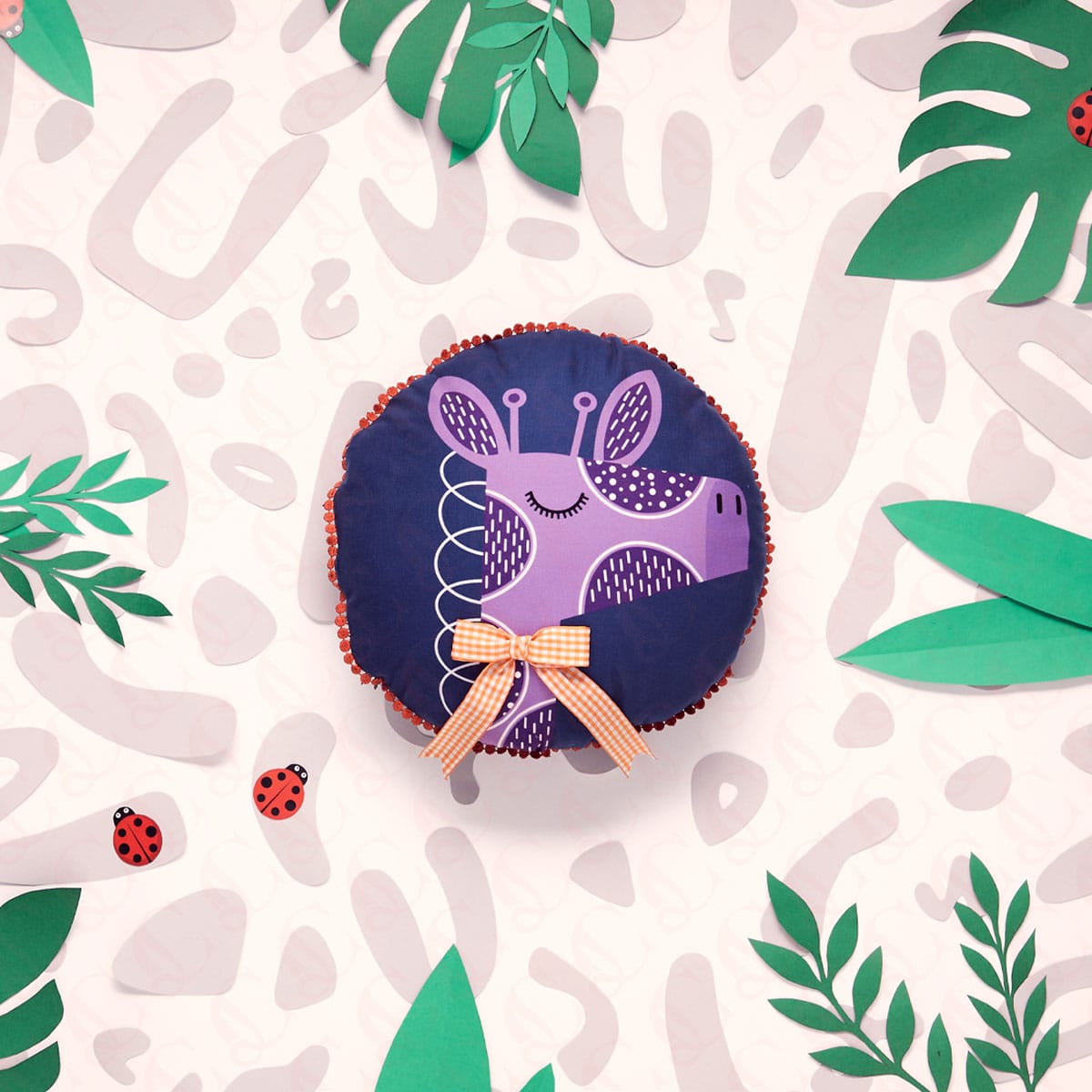 Goofy Giraffe Cushion Cover