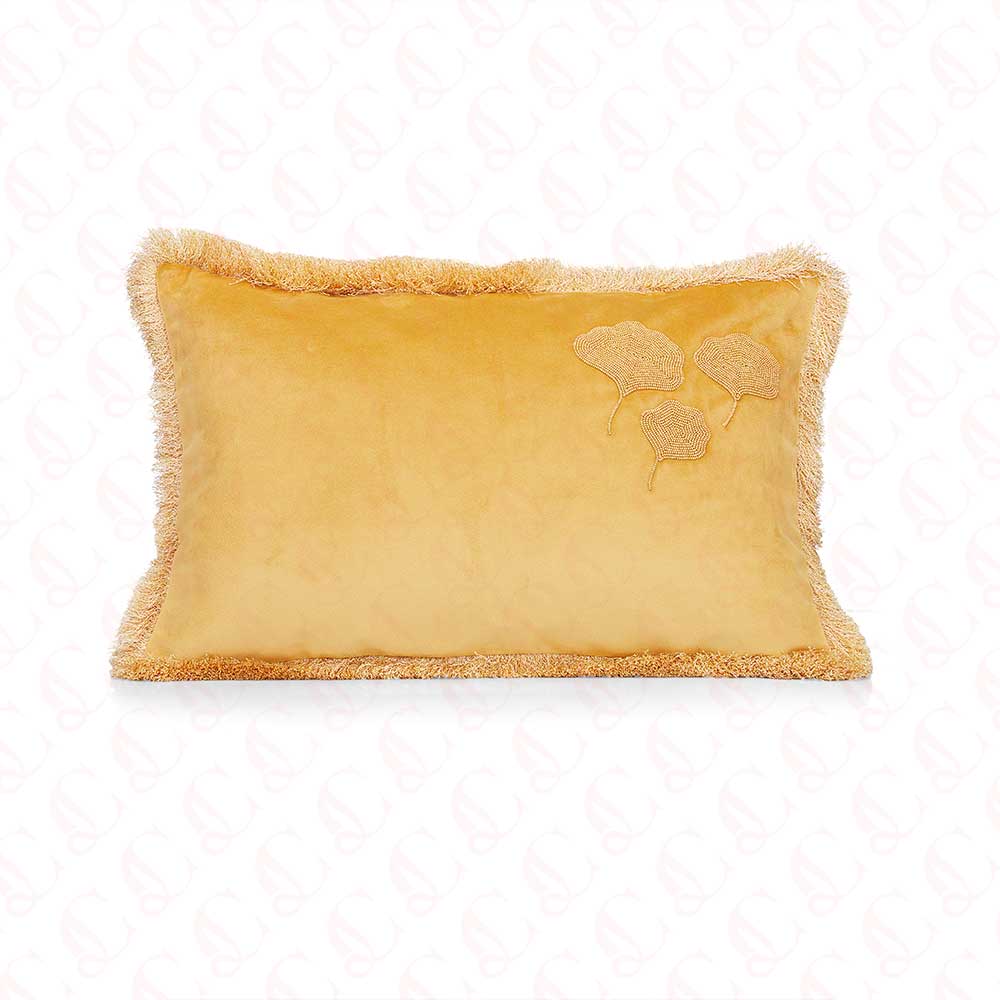 Yellow Velvet Cushion Cover