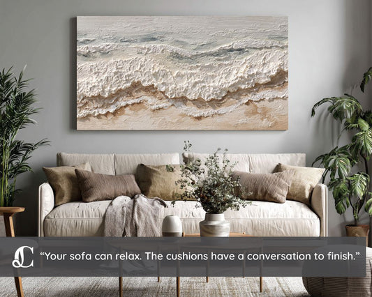 Synced Spaces: Matching Cushions With Art, Not Sofas