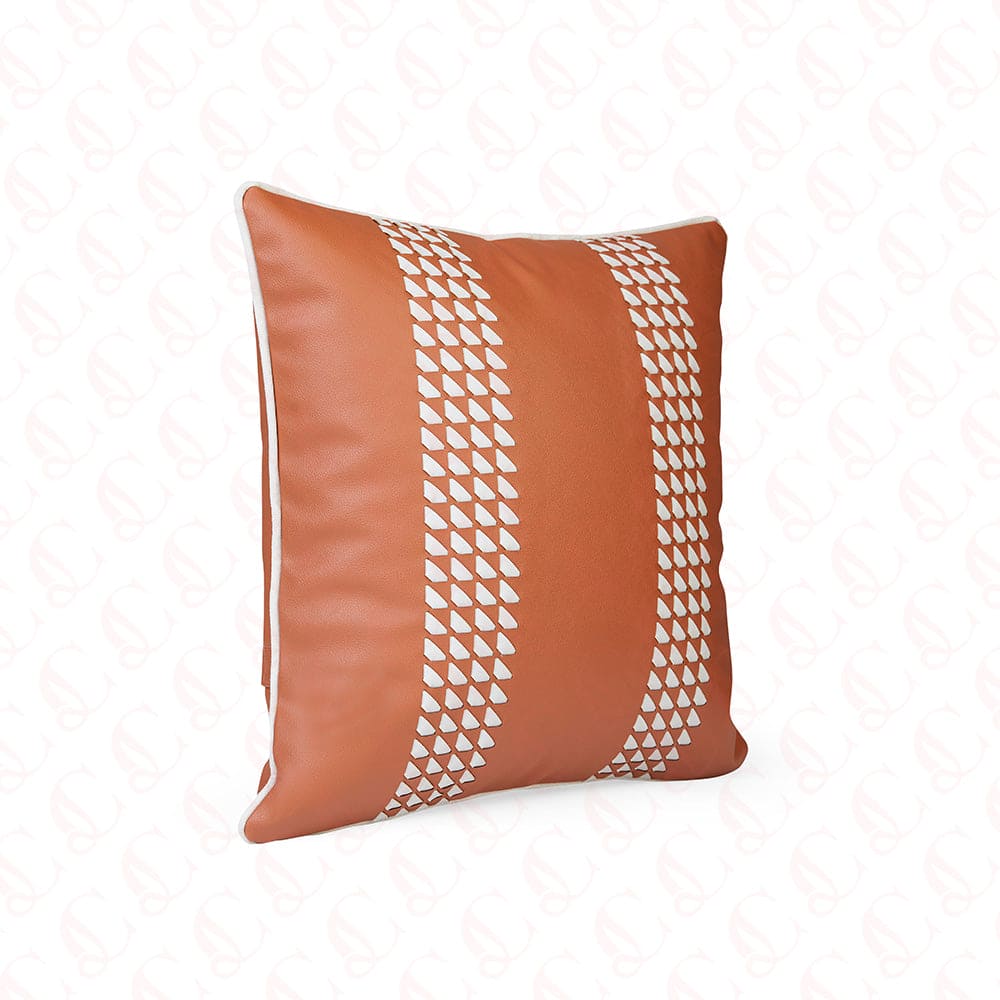 Tan Leather Cushion Cover