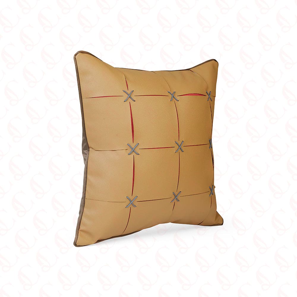 Brown Leather Cushion Cover