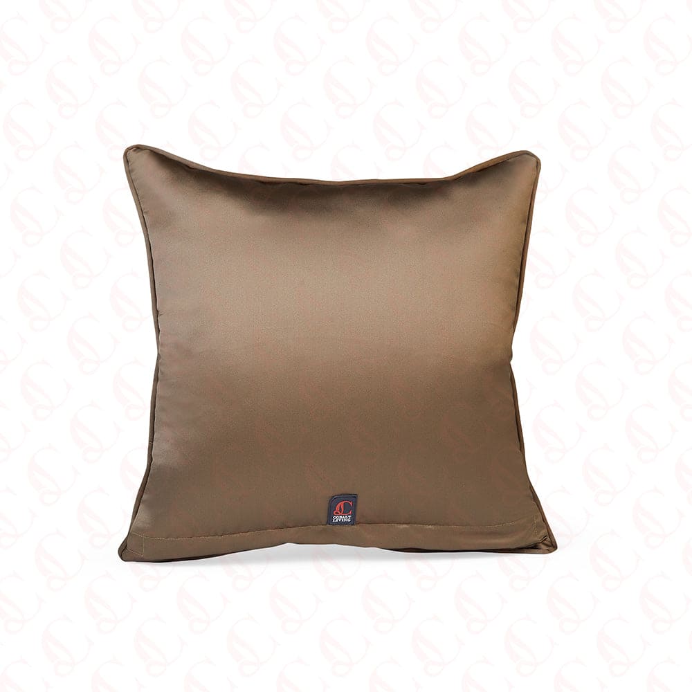 Brown Faux Leather Cushion Cover
