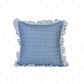 Blue Faux Leather Cushion Cover