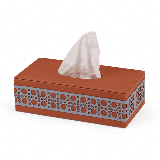 Acento Leather Tissue Box