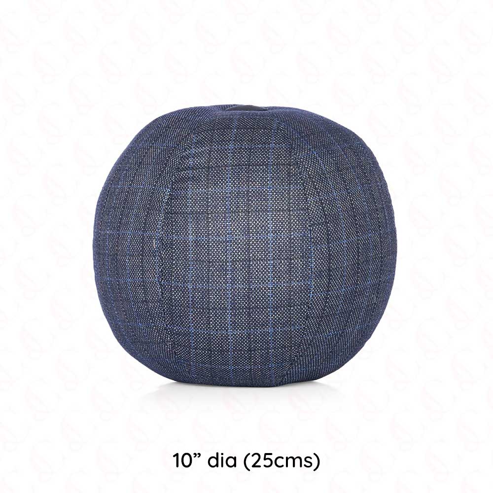 Blue Bulbous Ball Cushion