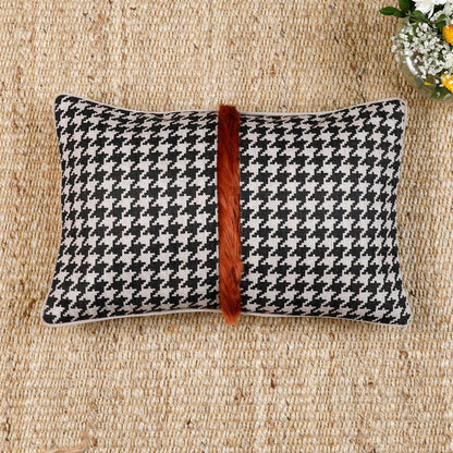 Fur Grid cushion cover