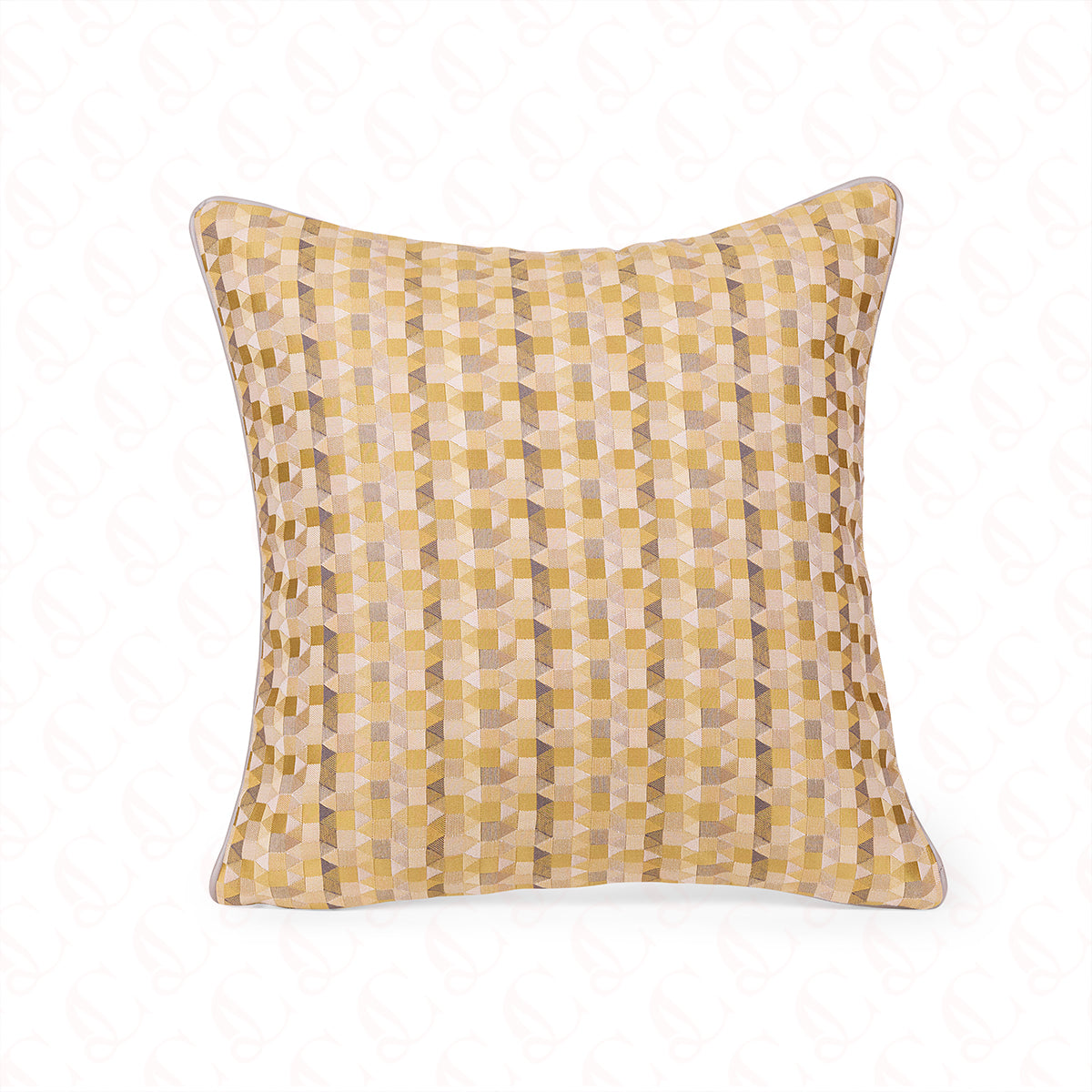 Golden Mosaic Cushion Cover