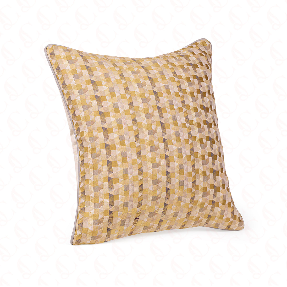 Golden Mosaic Cushion Cover