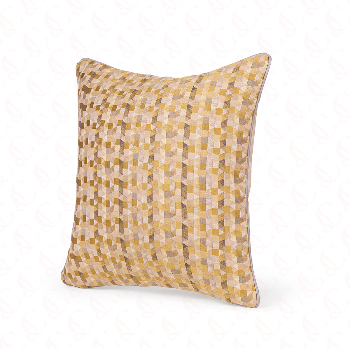 Golden Mosaic Cushion Cover