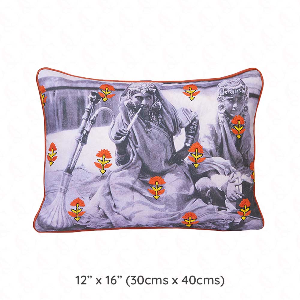 Smoking Print Cushion Cover