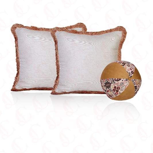 Golden Kaleidoscope Cushion Cover Set of 3