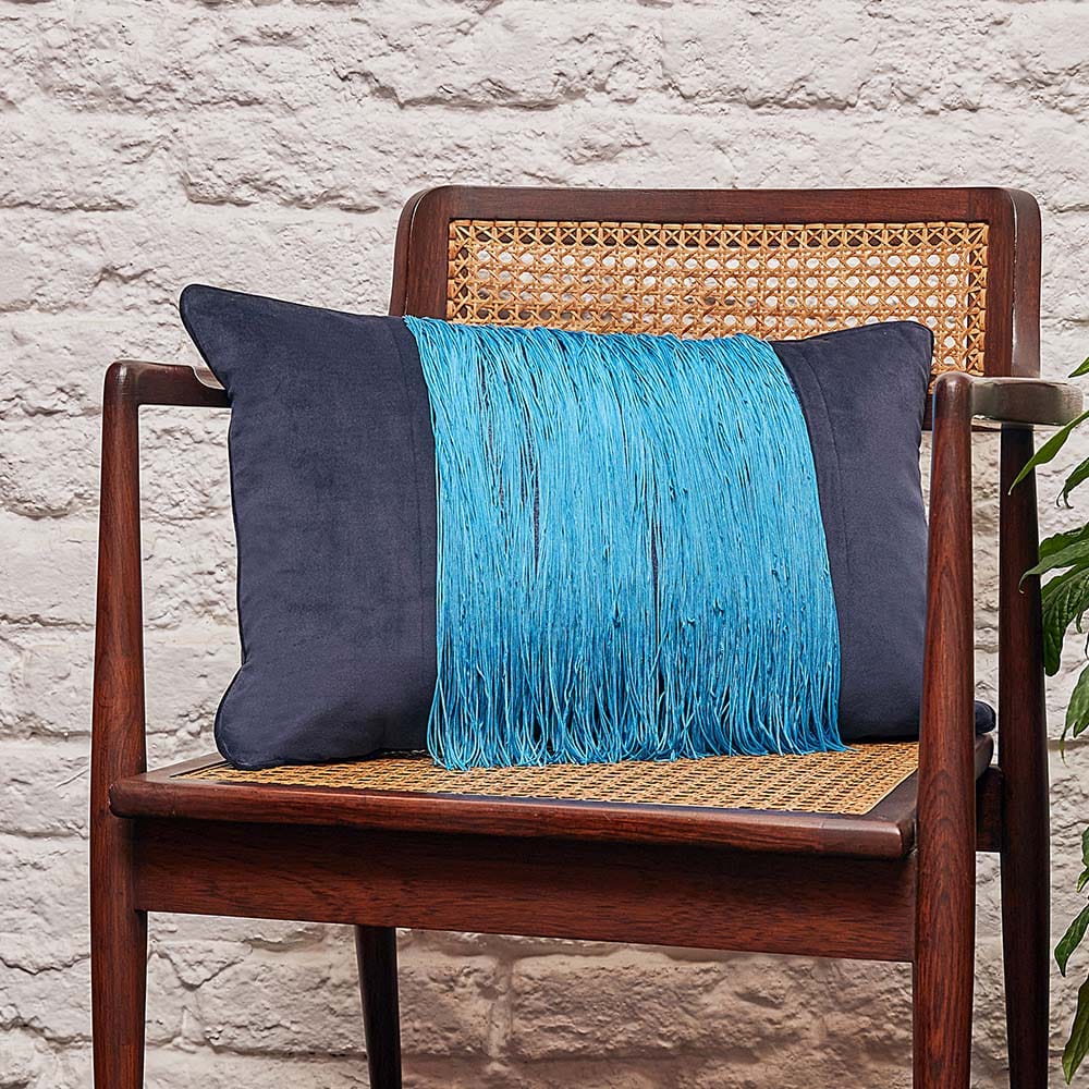 Blue Velvet Cushion Cover