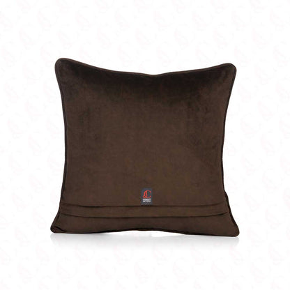 Golden Hand Embroidered Cushion Cover