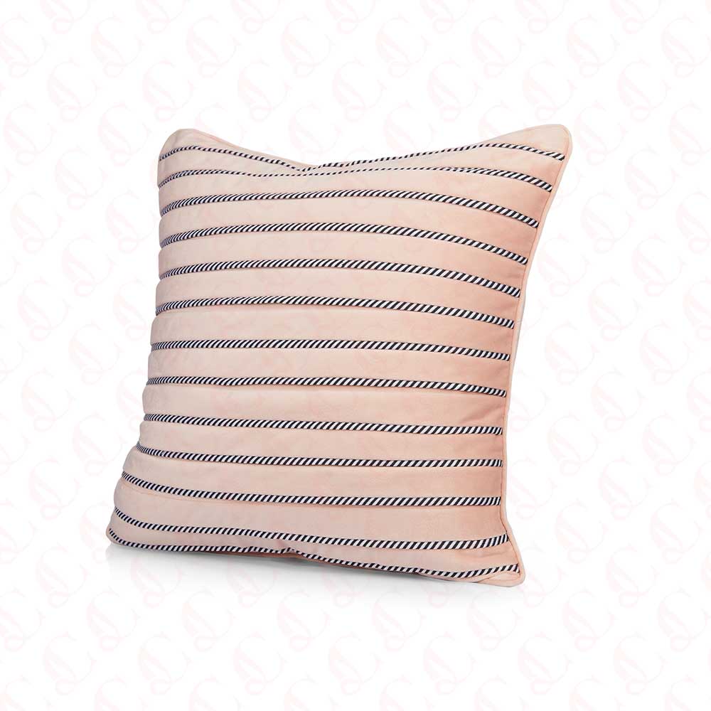 Pink Striped Cushion Cover