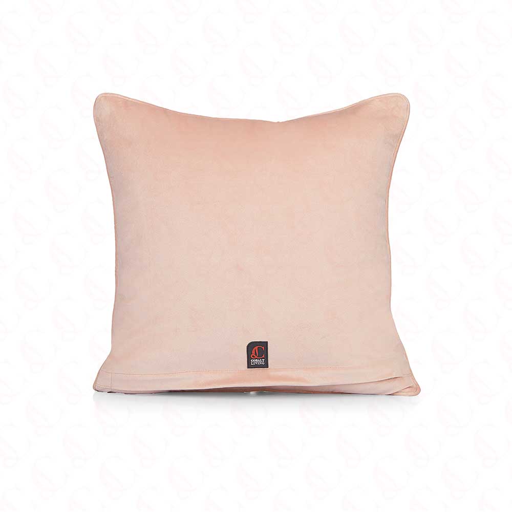 Pink Cotton Velvet Cushion Cover