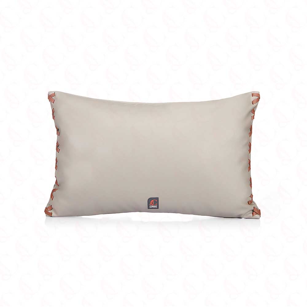 Neutral Faux Leather Cushion Covers